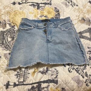 jean mini skirt